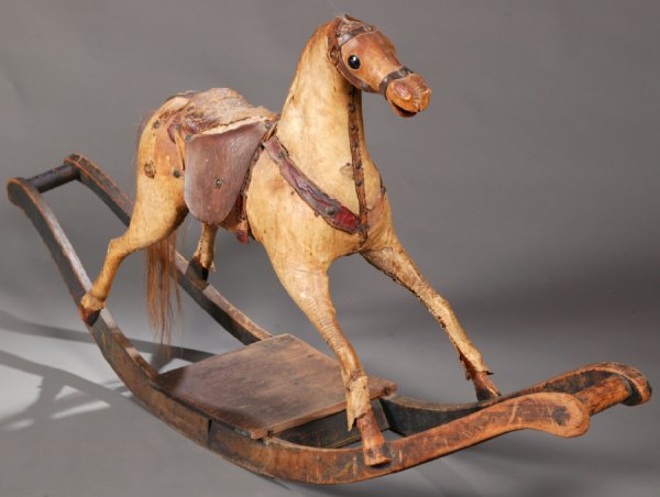 HOBBY HORSE. Mid 19th Century. Wooden frame c