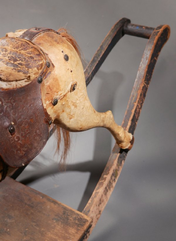 HOBBY HORSE. Mid 19th Century. Wooden frame c - 3