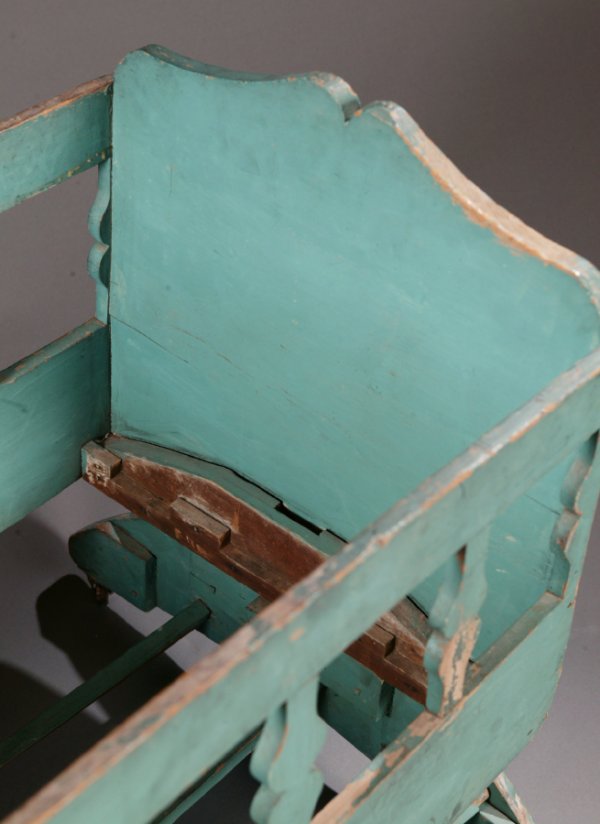 PAINTED CHILD'S BED. American, 1st half-19th  - 3