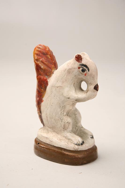 CHALK SQUIRREL. American, mid 19th century. S