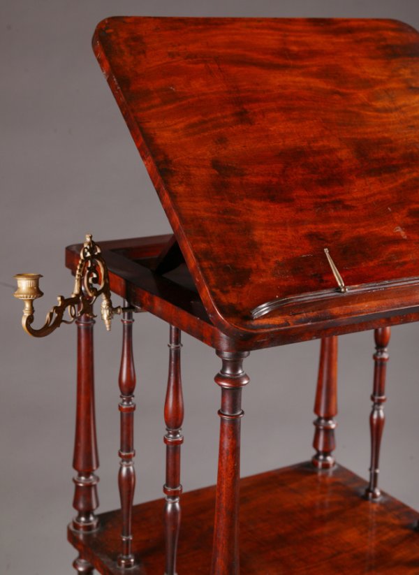 LECTERN. English, 19th century, mahogany. Thr - 5