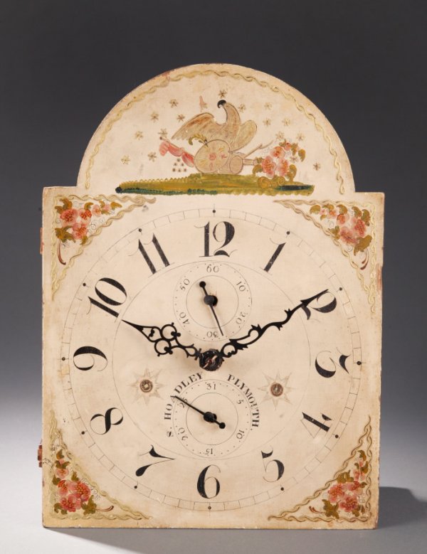 SILAS HOADLEY TALL CLOCK MOVEMENT. Plymouth,