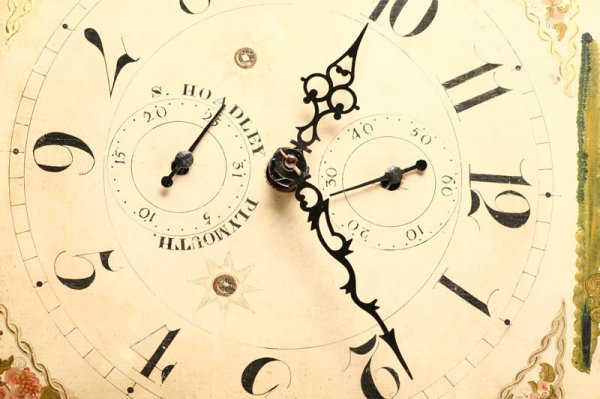SILAS HOADLEY TALL CLOCK MOVEMENT. Plymouth, - 3