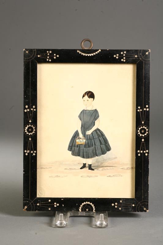 PORTRAIT OF A YOUNG GIRL (AMERICAN, MID 19TH CEN