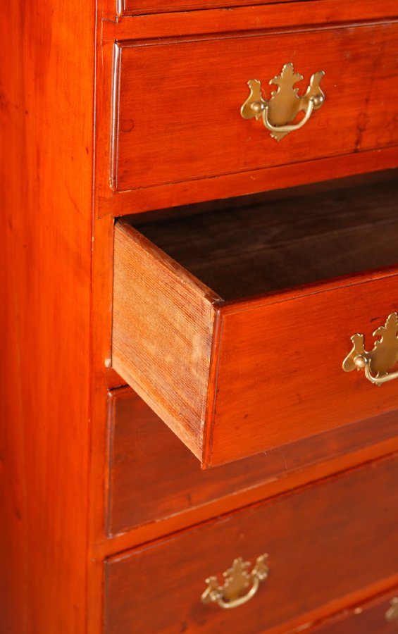 CHIPPENDALE TALL CHEST OF DRAWERS. American, - 2