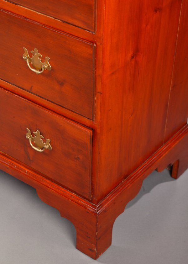 CHIPPENDALE TALL CHEST OF DRAWERS. American, - 3