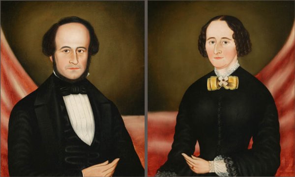 PAIR OF PORTRAITS ATTRIBUTED TO DANIEL G. LAMONT