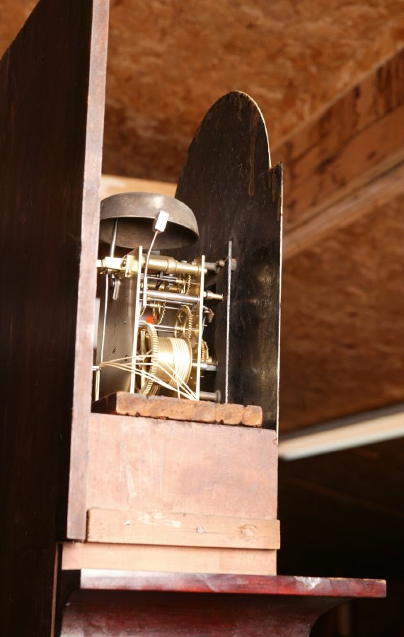 HEPPLEWHITE TALL CASE CLOCK. Delaware Valley, - 7
