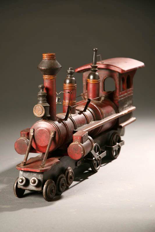 WOODEN TRAIN. American, 20th century, mixed w - 3