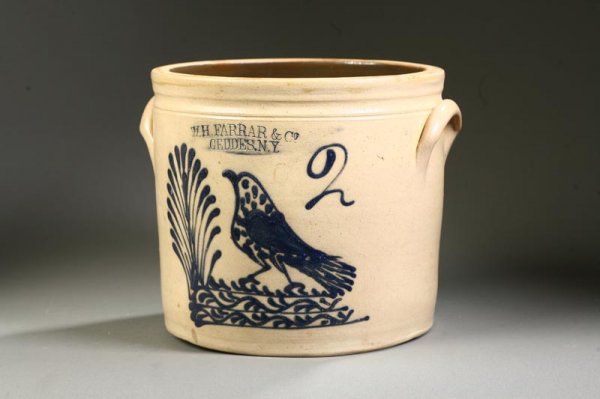 STONEWARE CROCK. Impressed "W. H. Farrar & Co