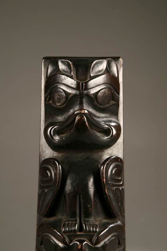 NORTHWEST COAST TOTEM. Carved with two figure - 2