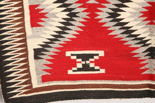 NAVAJO WEAVING. In a diamond pattern. Minor s - 3
