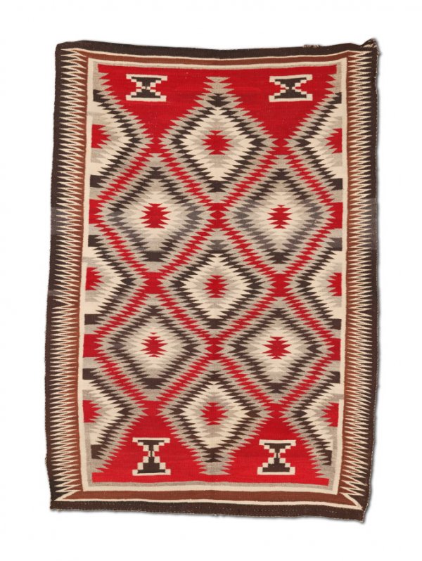 NAVAJO WEAVING. In a diamond pattern. Minor s - 6