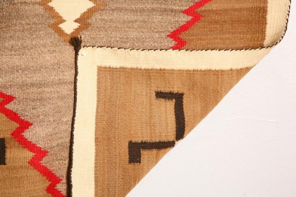 NAVAJO WEAVING. With central diamonds and whi - 4