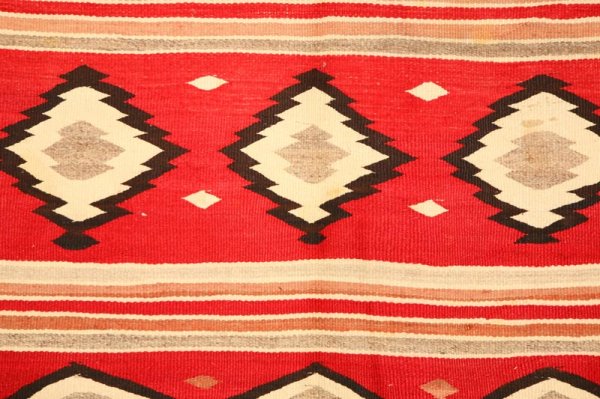 NAVAJO WEAVING. With bands and rows of diamon - 2