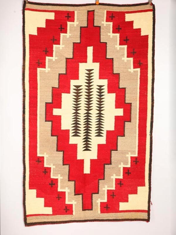 NAVAJO WEAVING. With a central diamond. Minor