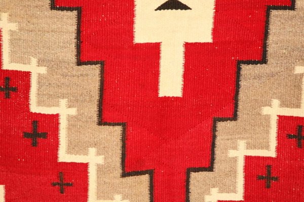 NAVAJO WEAVING. With a central diamond. Minor - 3