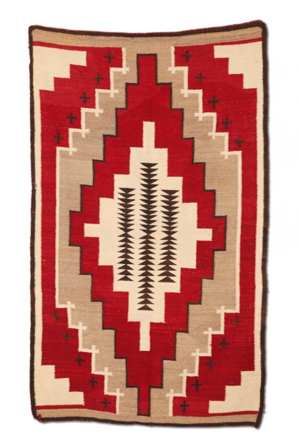 NAVAJO WEAVING. With a central diamond. Minor - 6