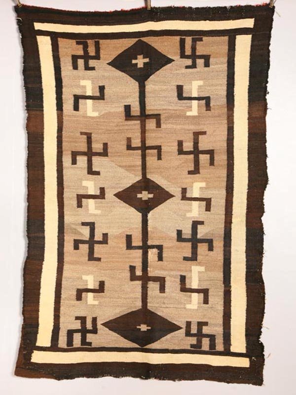 NAVAJO WEAVING. Whirling logs pattern. Some s