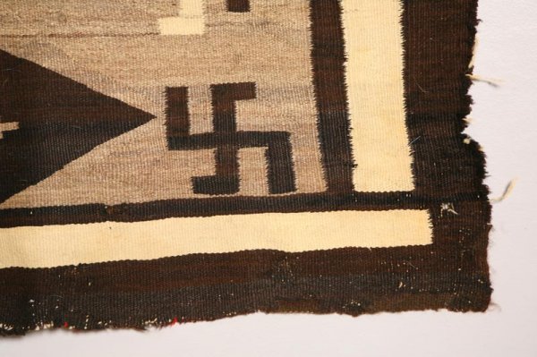 NAVAJO WEAVING. Whirling logs pattern. Some s - 3