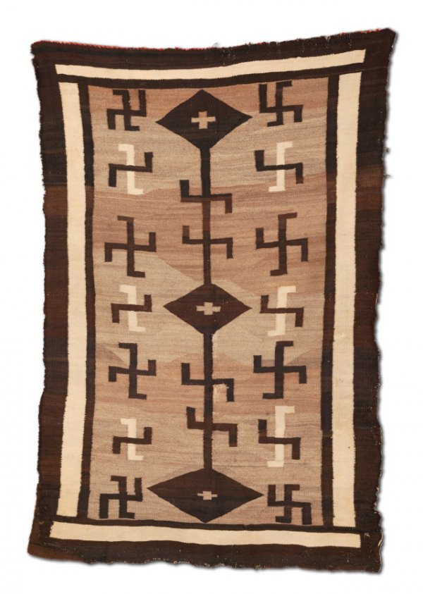 NAVAJO WEAVING. Whirling logs pattern. Some s - 5