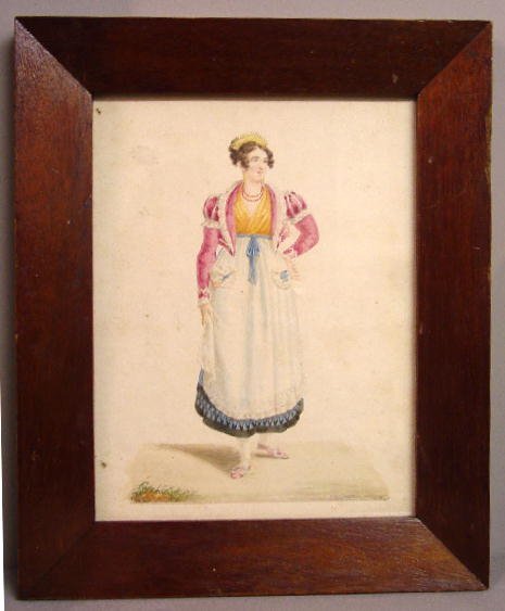 THREE FRAMED PIECES: TWO WATERCOLORS AND A - 2