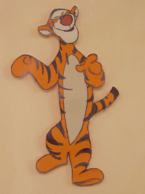 TWO TIGGER PRODUCTION CELS. One shows hi - 2
