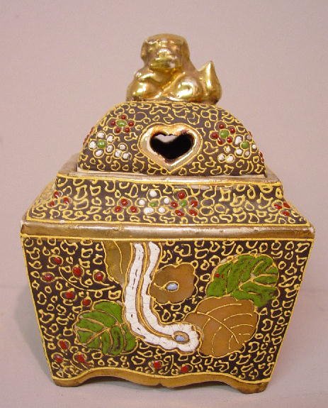 THREE ORIENTAL PIECES: Pair of brass vas - 3