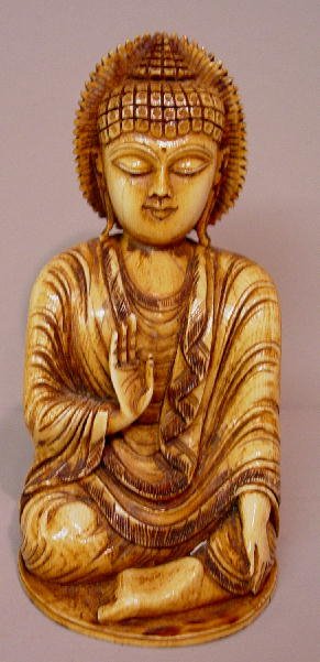 THREE INDIAN CARVED IVORY FIGURINES. A f - 4