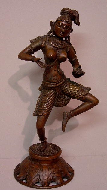 TWO INDIAN BRONZES. Both are heavy casti - 2