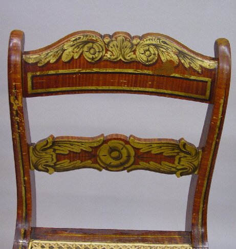 PAIR OF DECORATED SIDE CHAIRS. Old and p - 2