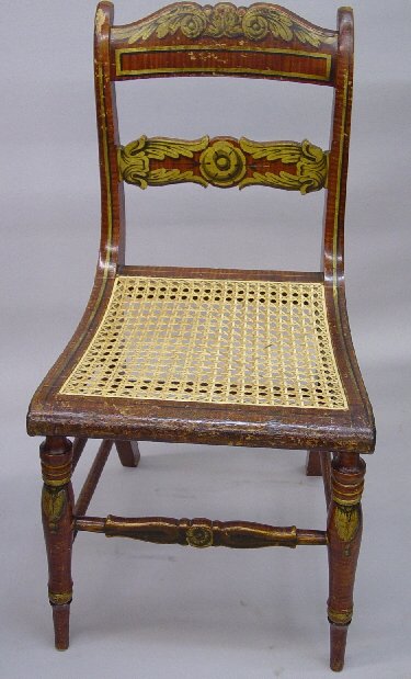 PAIR OF DECORATED SIDE CHAIRS. Old and p - 3