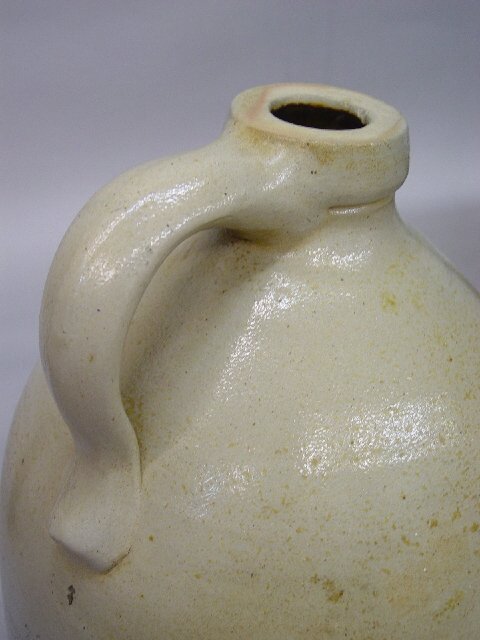 STONEWARE JUG WITH COBALT FLORAL DECORAT - 2