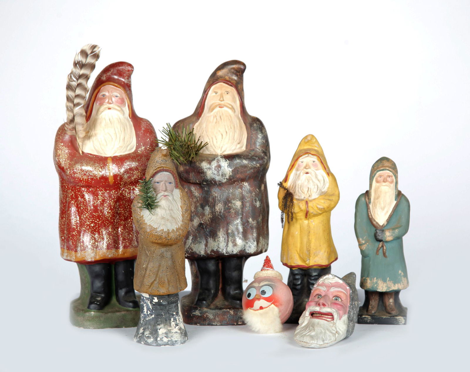 SEVEN CHRISTMAS SANTA CLAUSES. (1 of 3)