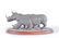 PORCELAIN RHINOCEROS BY EDWARD J. ROHN.
