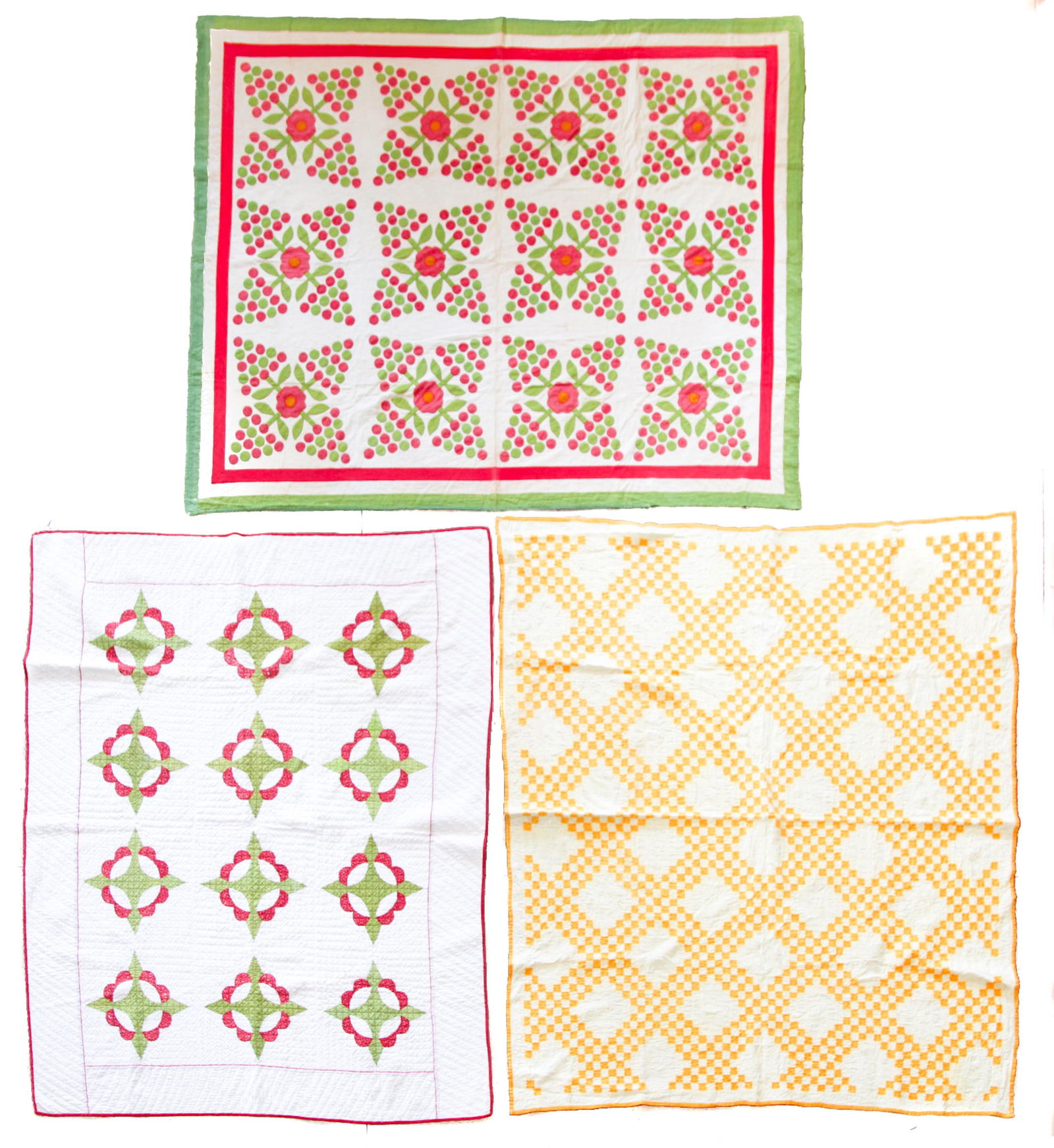 THREE QUILTS. (1 of 3)