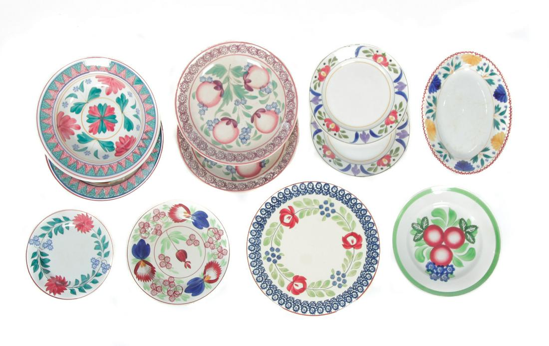 ELEVEN PIECES OF STICK SPATTER IRONSTONE. (1 of 7)