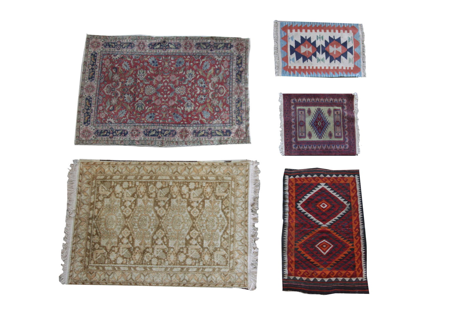 FIVE ORIENTAL RUGS. (1 of 3)