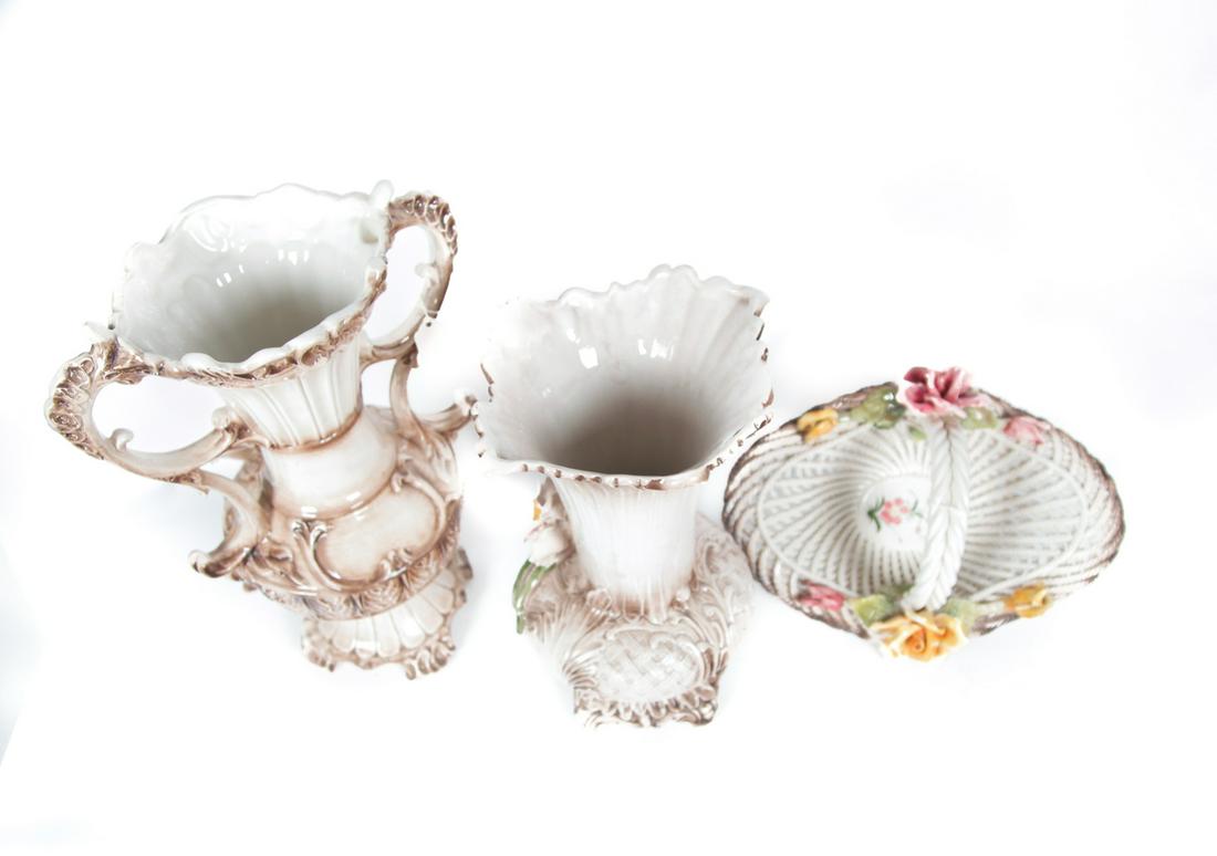 THREE PIECES CAPO DI MONTE. (1 of 4)