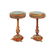 PAIR OF MARBLE TOP PLANT STANDS.