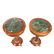 PAIR OF MARBLE TOP PLANT STANDS. - 2