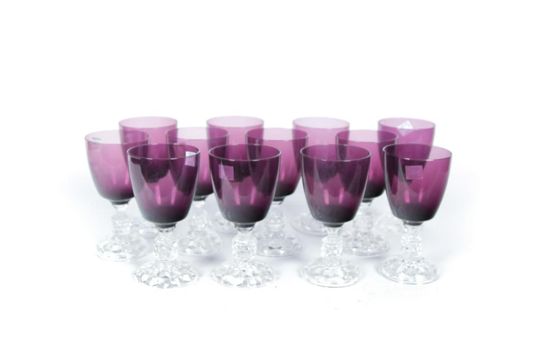 TWELVE FOSTORIA WATER GOBLETS. (1 of 4)