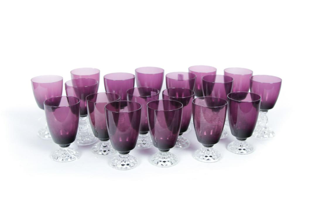 EIGHTEEN FOSTORIA STEMS. (1 of 6)