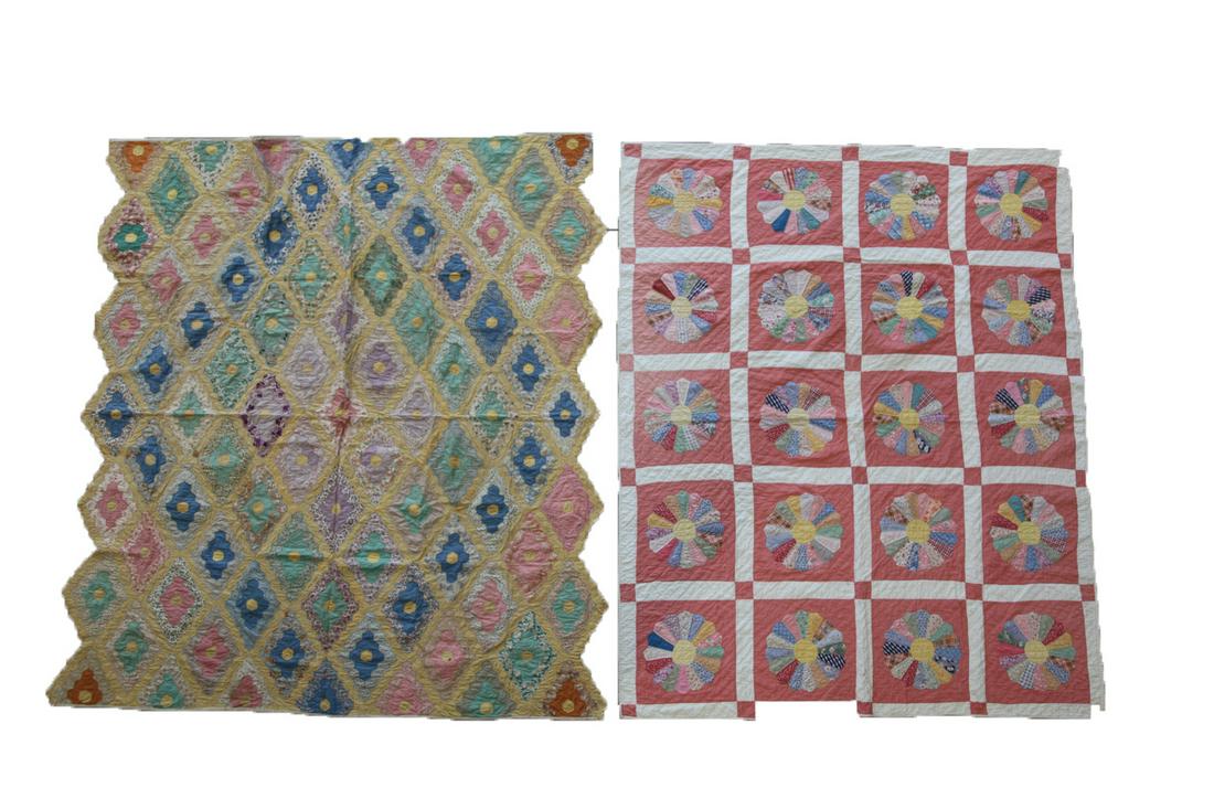 TWO PIECED QUILTS. (1 of 3)