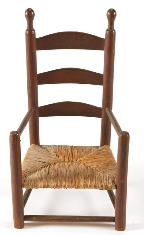 PAINTED CHILD'S ARMCHAIR.