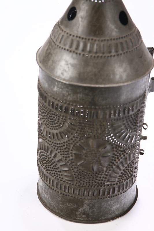 TWO PUNCHED TIN LANTERNS. - 3