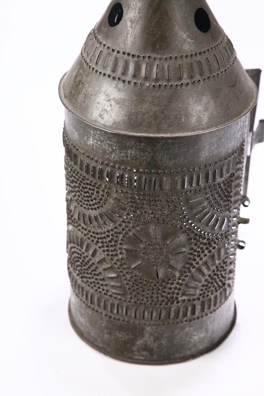 TWO PUNCHED TIN LANTERNS. - 4