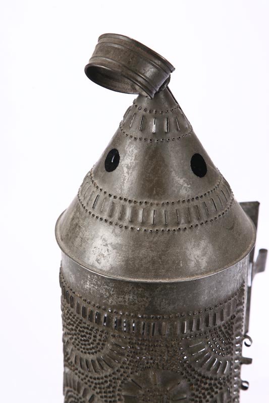 TWO PUNCHED TIN LANTERNS. - 5