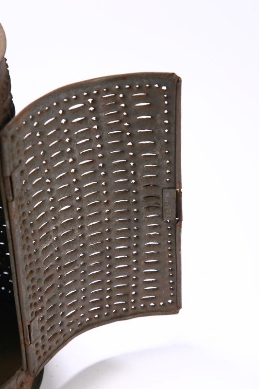 TWO PUNCHED TIN LANTERNS. - 7