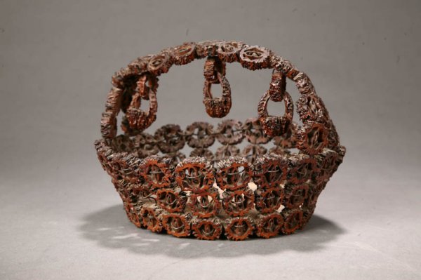 FOUR FOLK ART ITEMS. - 7